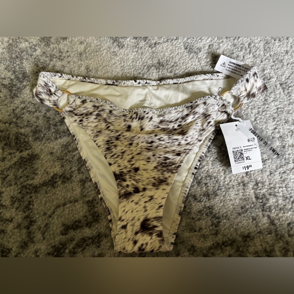 NWT Forever 21 Swim Gold Ring Bikini Bottom Size: XL
